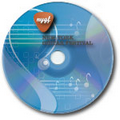 700MB CD-R w/ Blue Music Stock Graphics